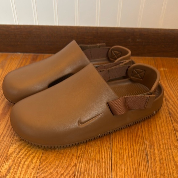 Nike Calm Women’s Tan Brown Mules With Removable Heel Strap Size 11 - Picture 1 of 10